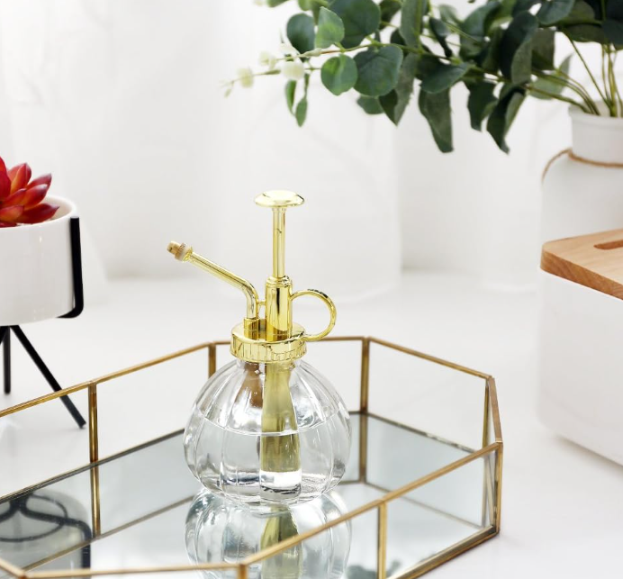 Gold accented fine mist glass plant mister Image 2