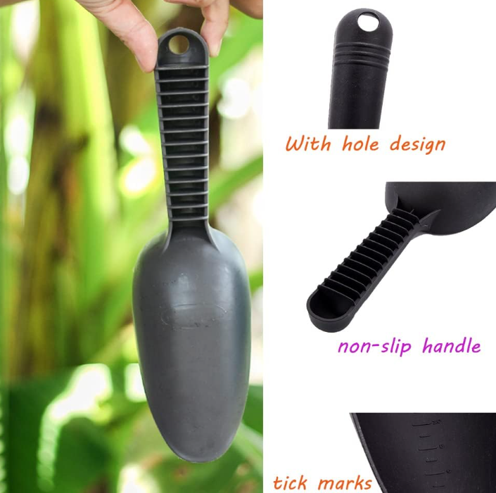3 piece set of multi purpose plastic gardening trowels, for planting, digging, and scooping soil or sand Image 2