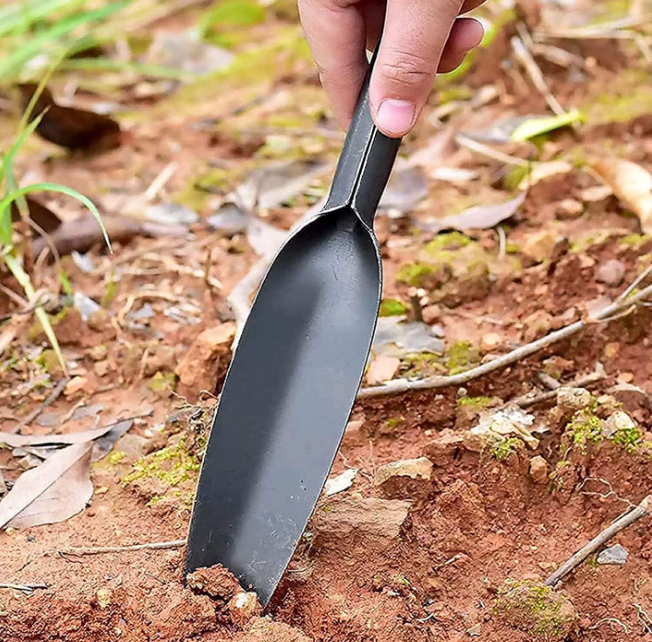 12 inch willow leaf shaped high carbon steel gardening trowel, forged in a single piece Image 2