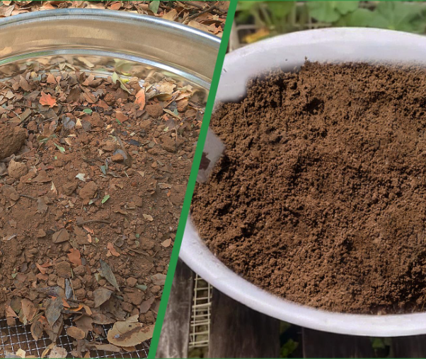 Large sized garden soil sieve with handle, suitable for screening compost, soil, gravel, and fallen leaves Image 2