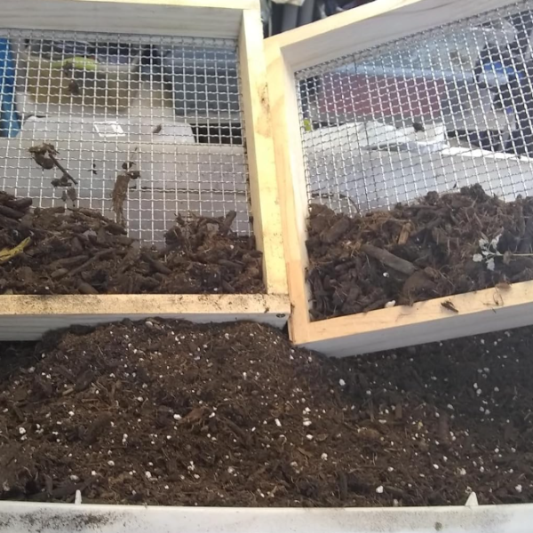 Multi purpose metal garden sieve for screening soil, rocks, and compost