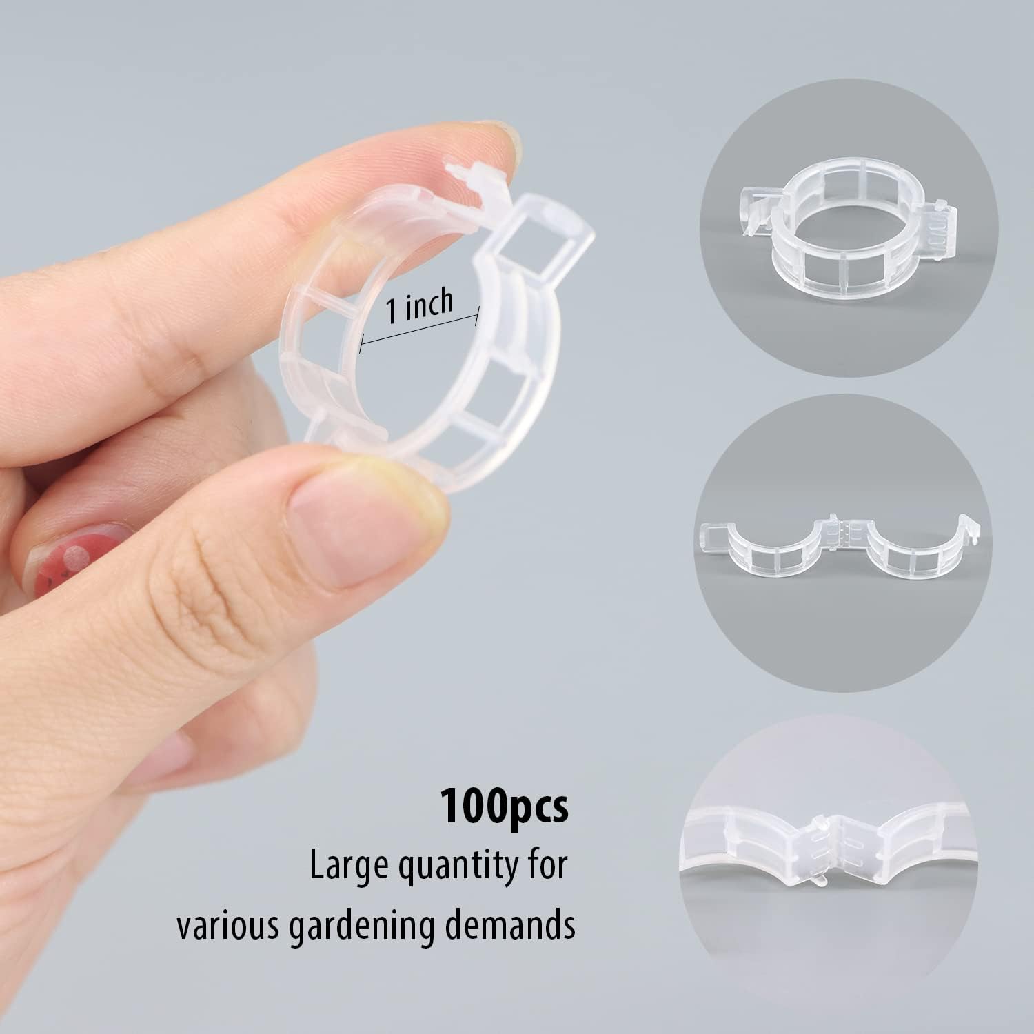 100 piece set of gardening clips for tomatoes, cucumbers, and grapevines Image 2