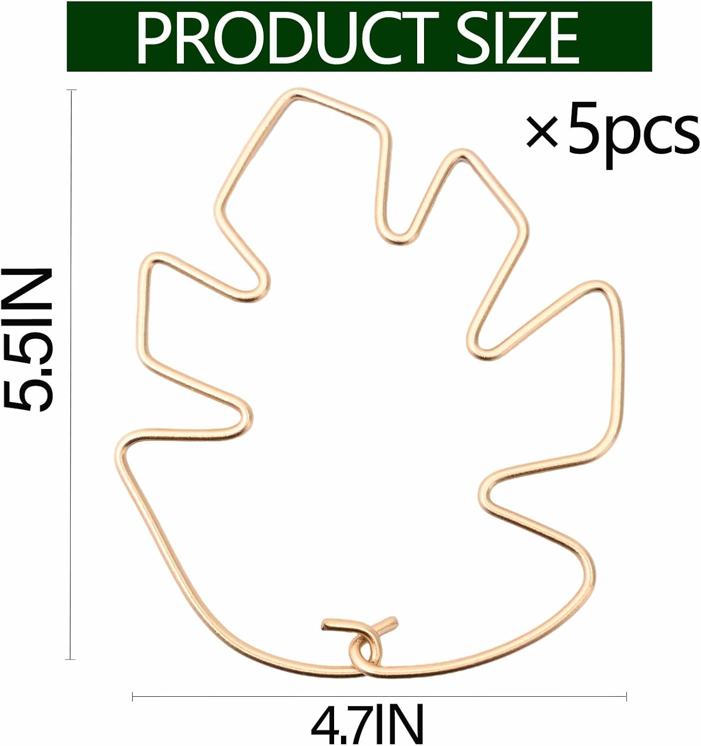 5 piece set of stem support clips for Monstera (Swiss Cheese Plant) and other indoor plants Image 2