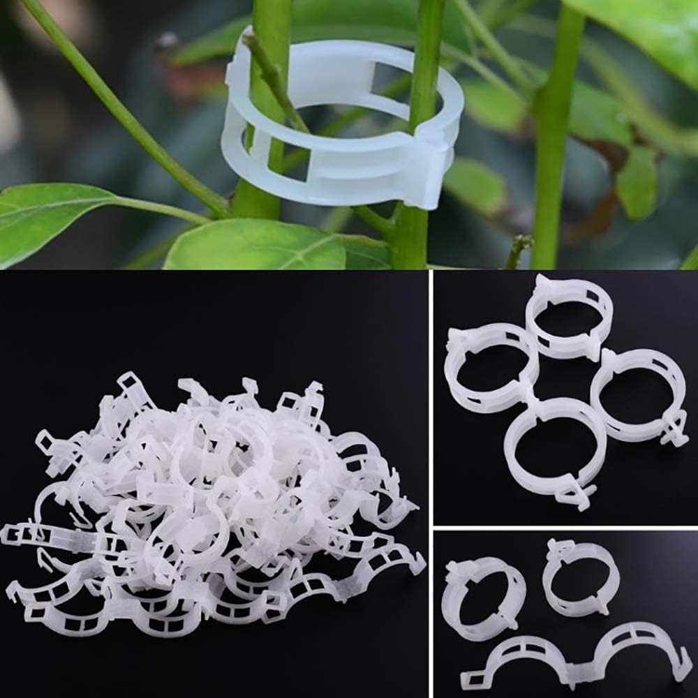 100 piece set of plant vine connectors for use with garden trellises, netting, and stems Image 2