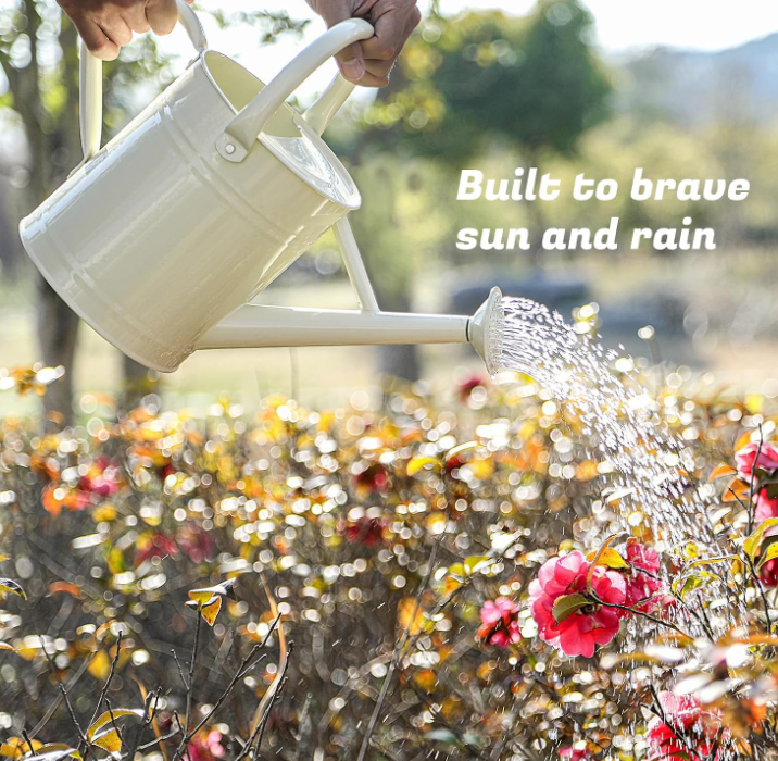 Galvanized steel gardening watering can Image 2